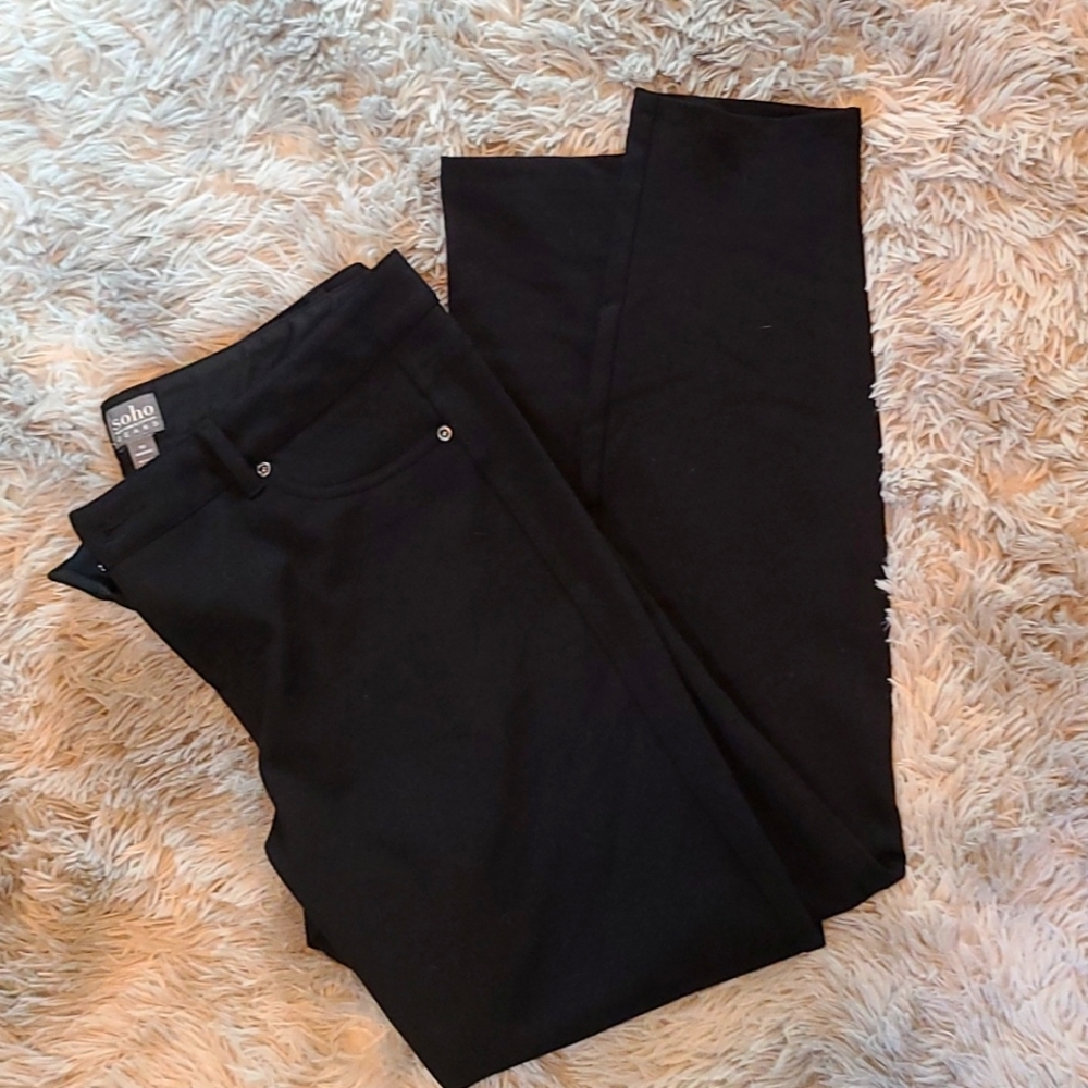 New York and company stretch dress jeans black